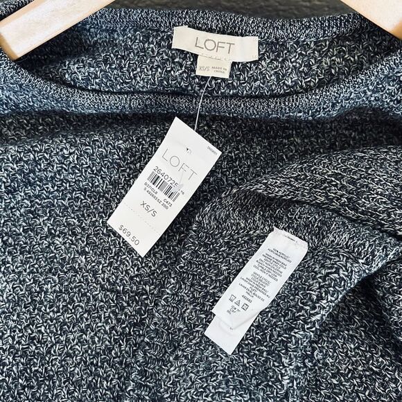 Ann Taylor LOFT Gray Poncho Shawl Sweater - Picture 3 of 5